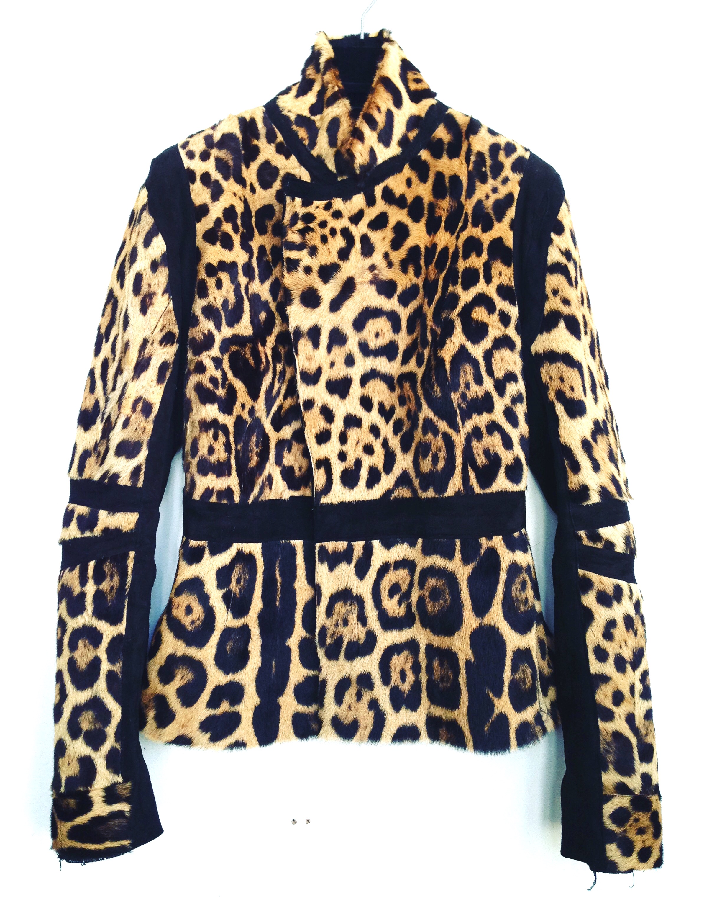 manteau vrai fourrure leopard