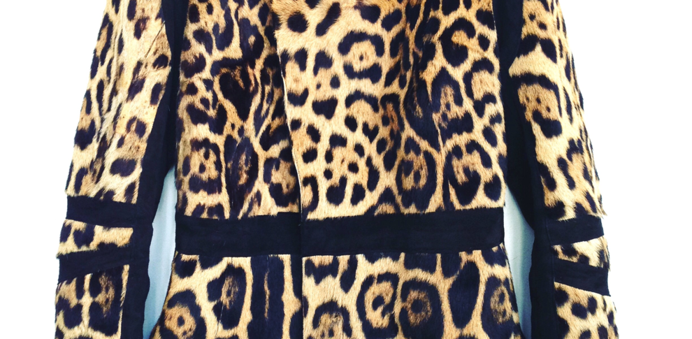 VESTE EN LEOPARD VERITABLE VINTAGE 